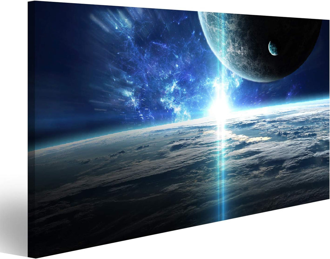 islandburner Bild auf Leinwand Universum Planeten Sterne Und Galaxien Im Weltraum Kinder/Jugendzimme