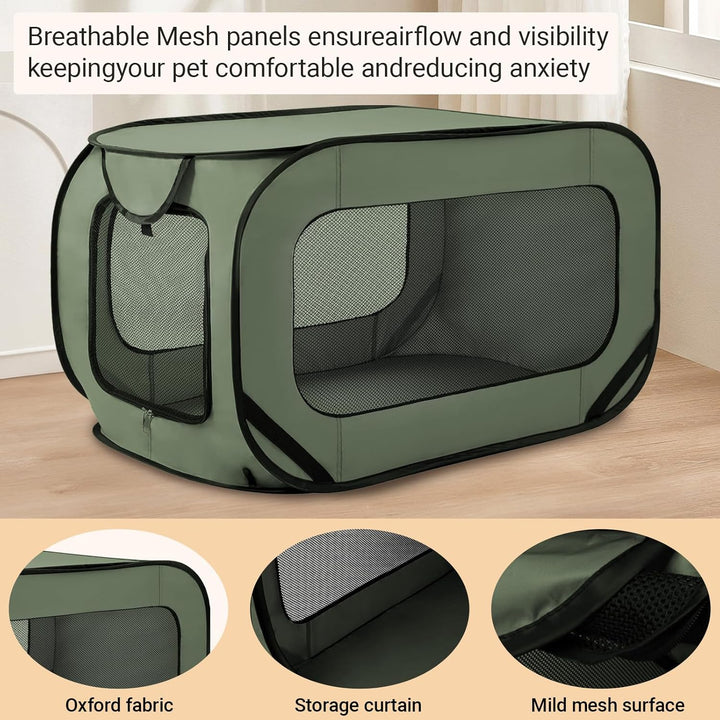 92 * 52 * 52 cm Hundetransportbox Faltbar Oxford-Gewebe Hundetasche Netzstoff transportbox Hund Atmu