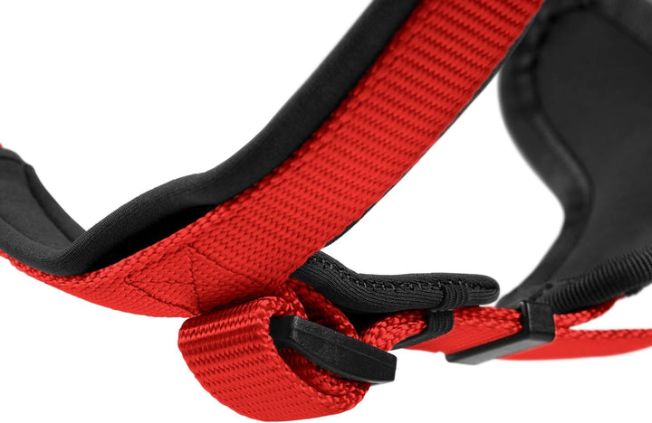 HUNTER NEOPREN Hundegeschirr, Nylon, gepolstert mit Neopren, M/2 58 - 72 cm, rot/schwarz rot/schwarz