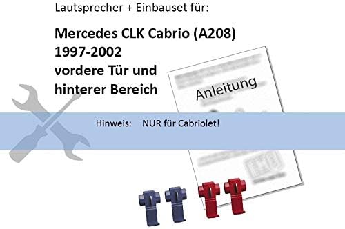 JBL Auto Lautsprecher Boxen Stage2 424 300 Watt 10 cm 2 Wege Koax passend für Mercedes CLK Cabrio A2