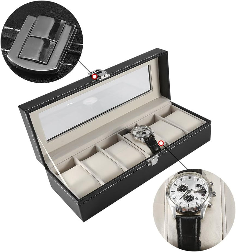 Leder Uhrenbox Armbanduhr Behälter Aufbewahrungsbox PU Leder Box Fall Herrenuhr Display Box Uhr Schm