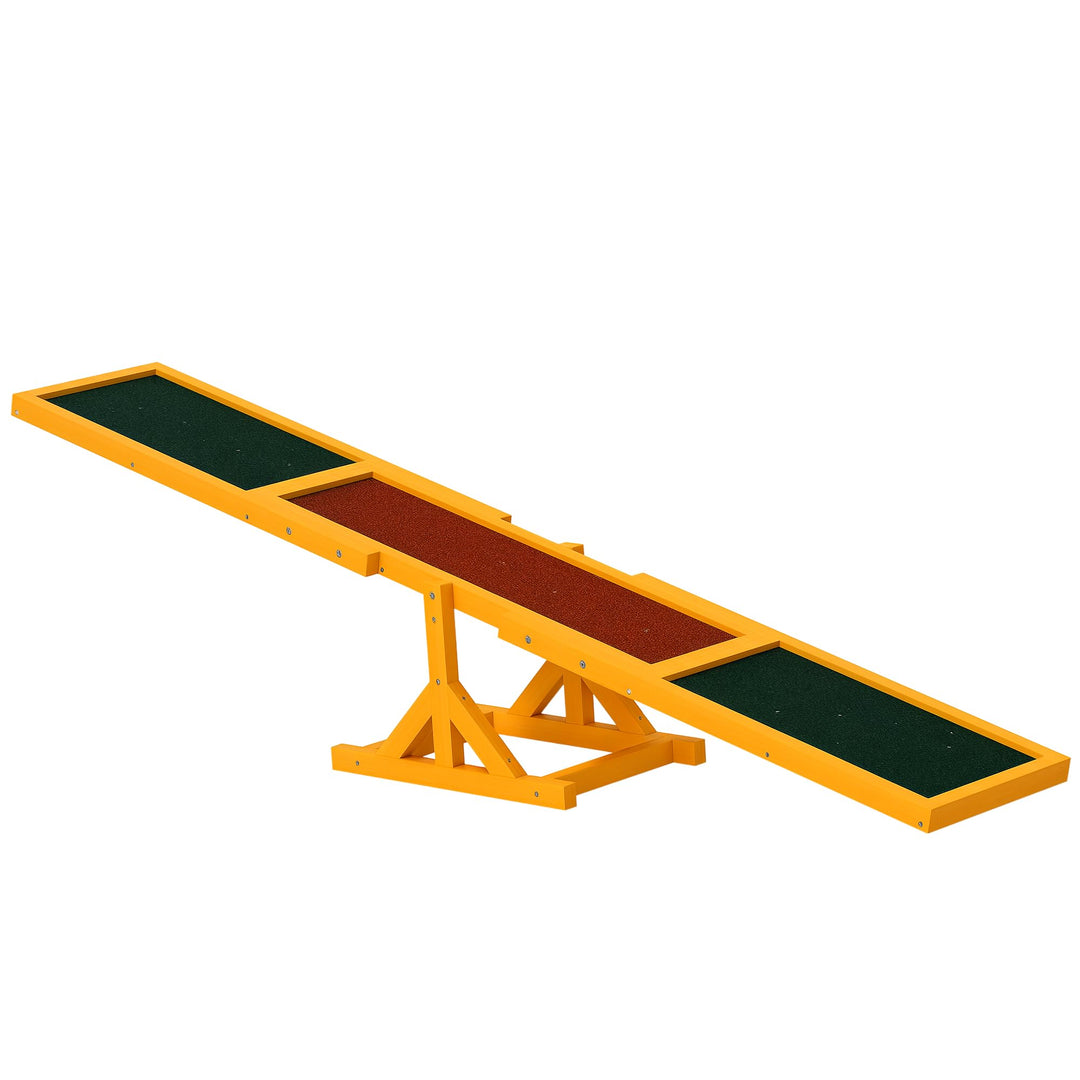 PawHut Hundewippe Hunde Agility Wippe Holz Welpenspielzeug Agility Training Hundesport für grosse Hu