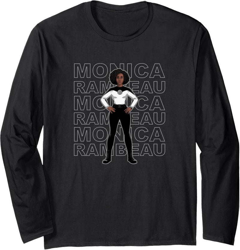 Marvel WandaVision Monica Rambeau Text Stack Portrait Langarmshirt