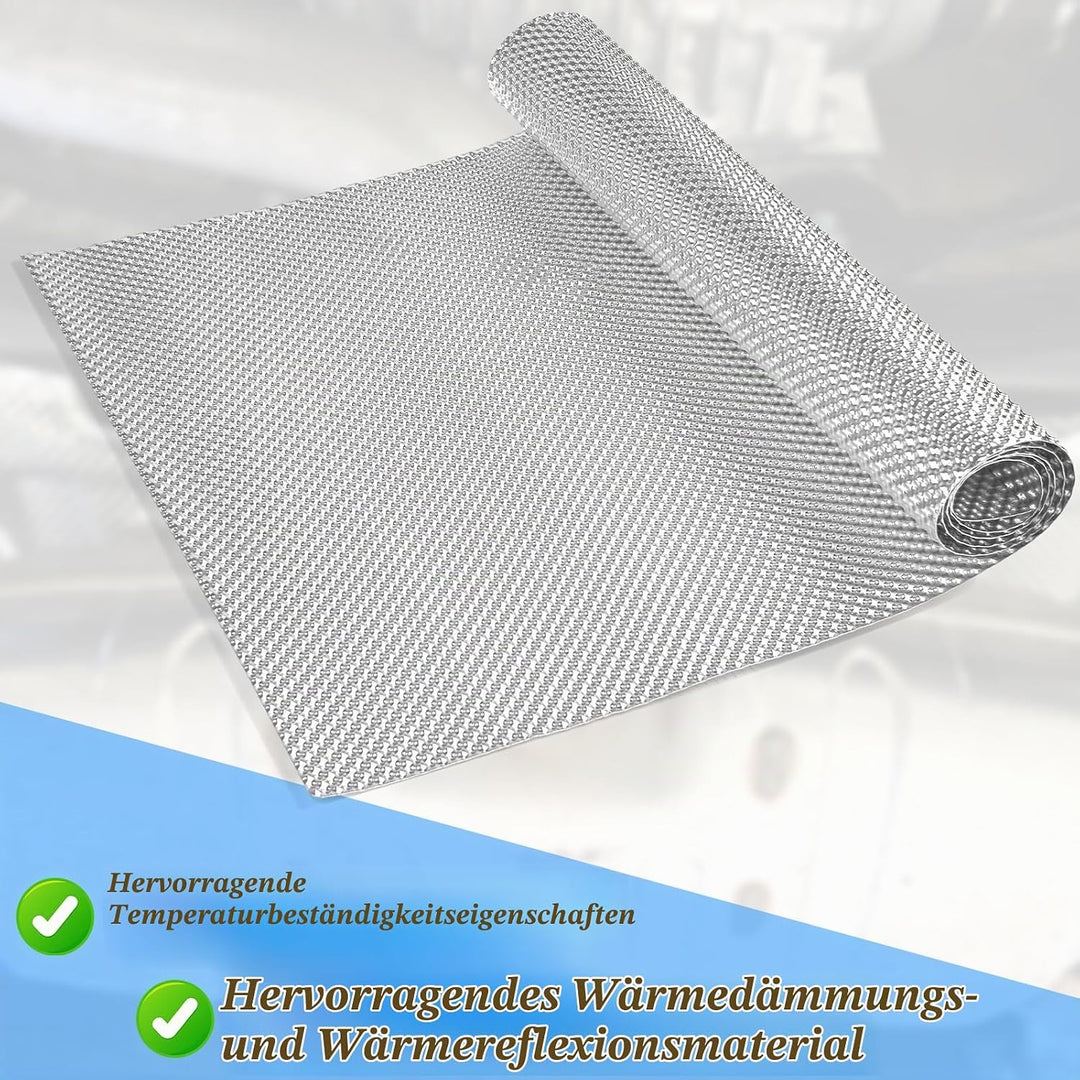 Hitzeschutz Hitzeblech Geprägte 100cm x 40cm Fahrzeug Aluminisierter Hitzeschutzblech Reparatursatz