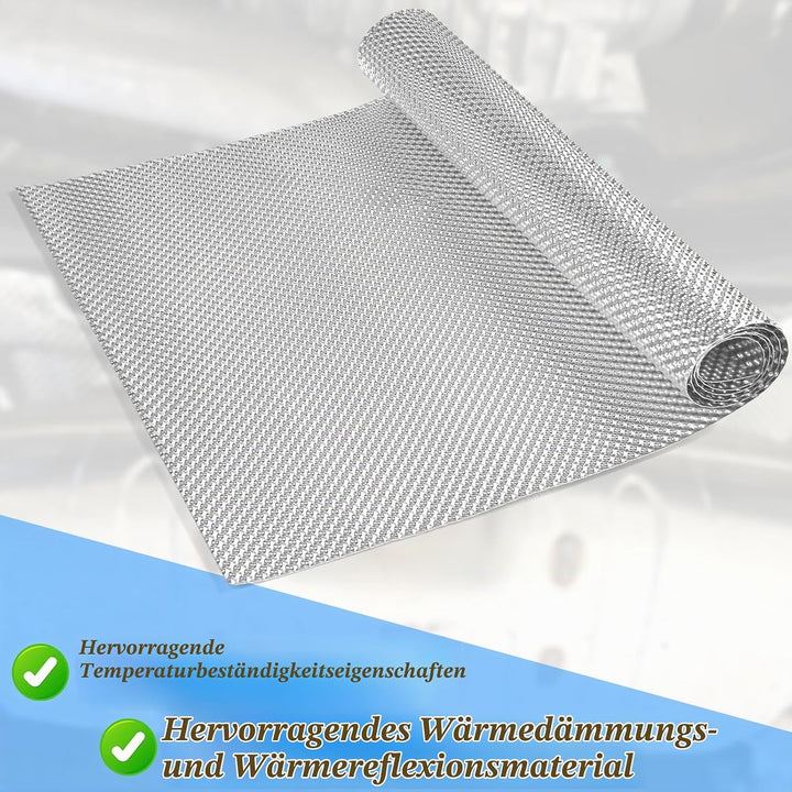 Hitzeschutz Hitzeblech Geprägte 100cm x 40cm Fahrzeug Aluminisierter Hitzeschutzblech Reparatursatz