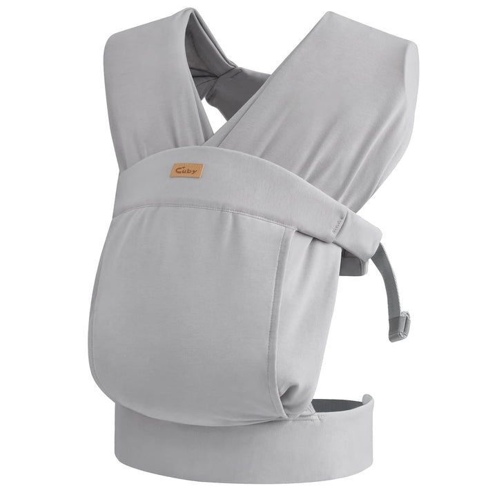 Babytrage für Neugeborene ab Geburt Extra Weich, Bauchtrage Baby-Tragetasche Ergonomisch (Light Grey