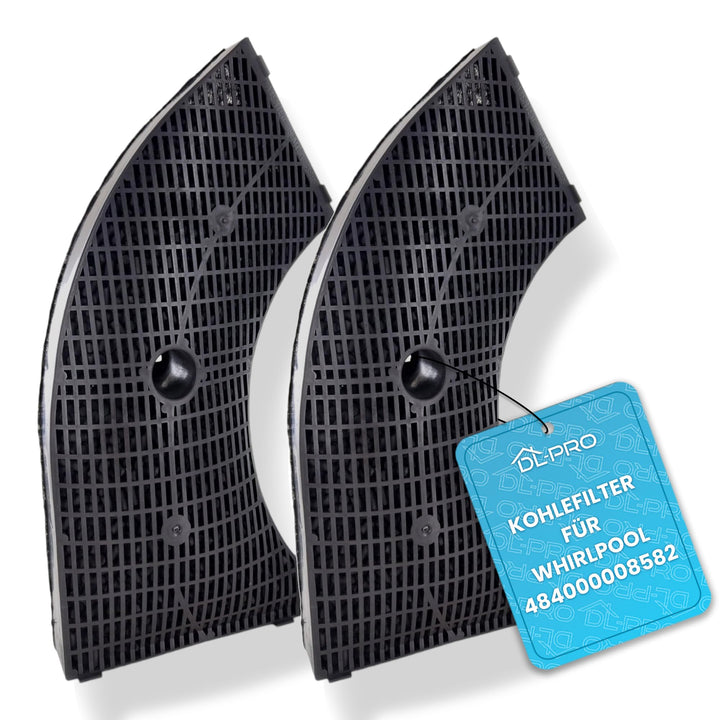 DL-pro 2 x Kohlefilter für Whirlpool 484000008582 AMC859 AEG Electrolux 902979380/0 Bosch 00647277 T