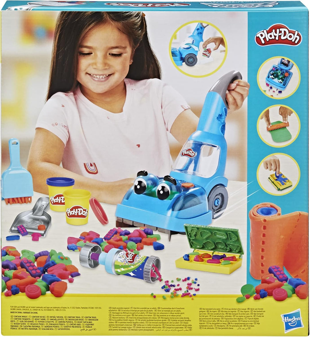 Play-Doh Zoom Zoom Vacuum and Clean Up Set mit 2 Dosen Knete und Zubehör, Bastel-Set als Weihnachtss