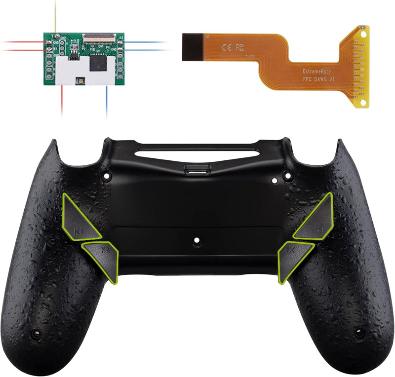 eXtremeRate Programmierbar Dawn Remap Kit für ps4 Controller, Rückseite Hülle Gehäuse Case&Upgrade-B