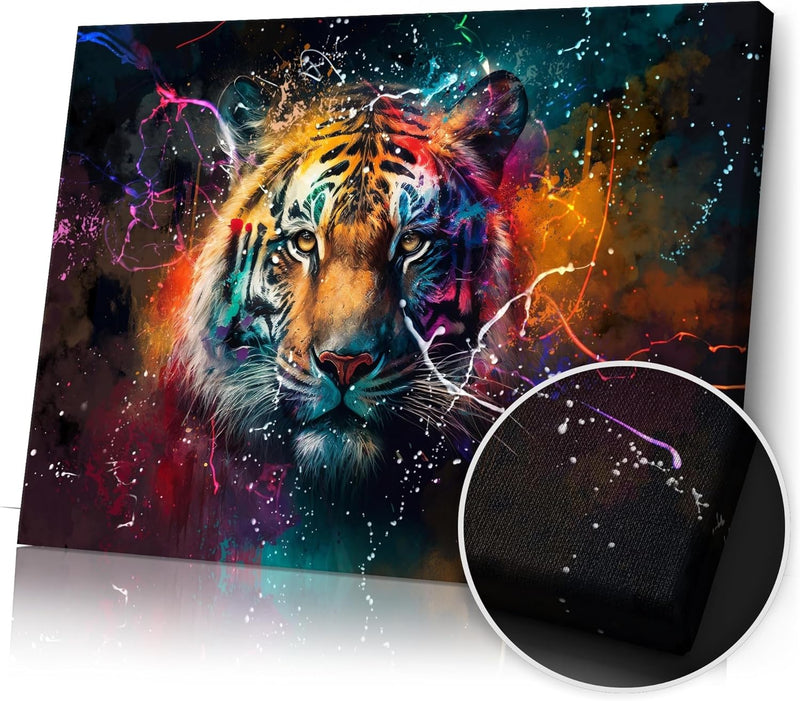 Artmazing | Tiger Bild | Bild Tiger Leinwand | Pop Art Bilder | Tigerbilder Modern | Poster & Kunstd