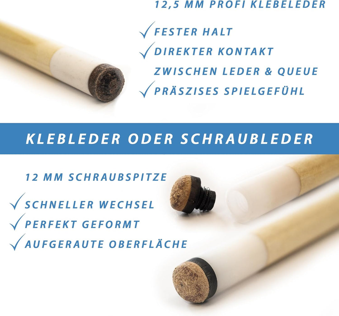 Winsport Shooter Billardqueue, aus hochwertigem Ahornholz, Pool-Cue, super Spielqualität, 147 cm 2-T