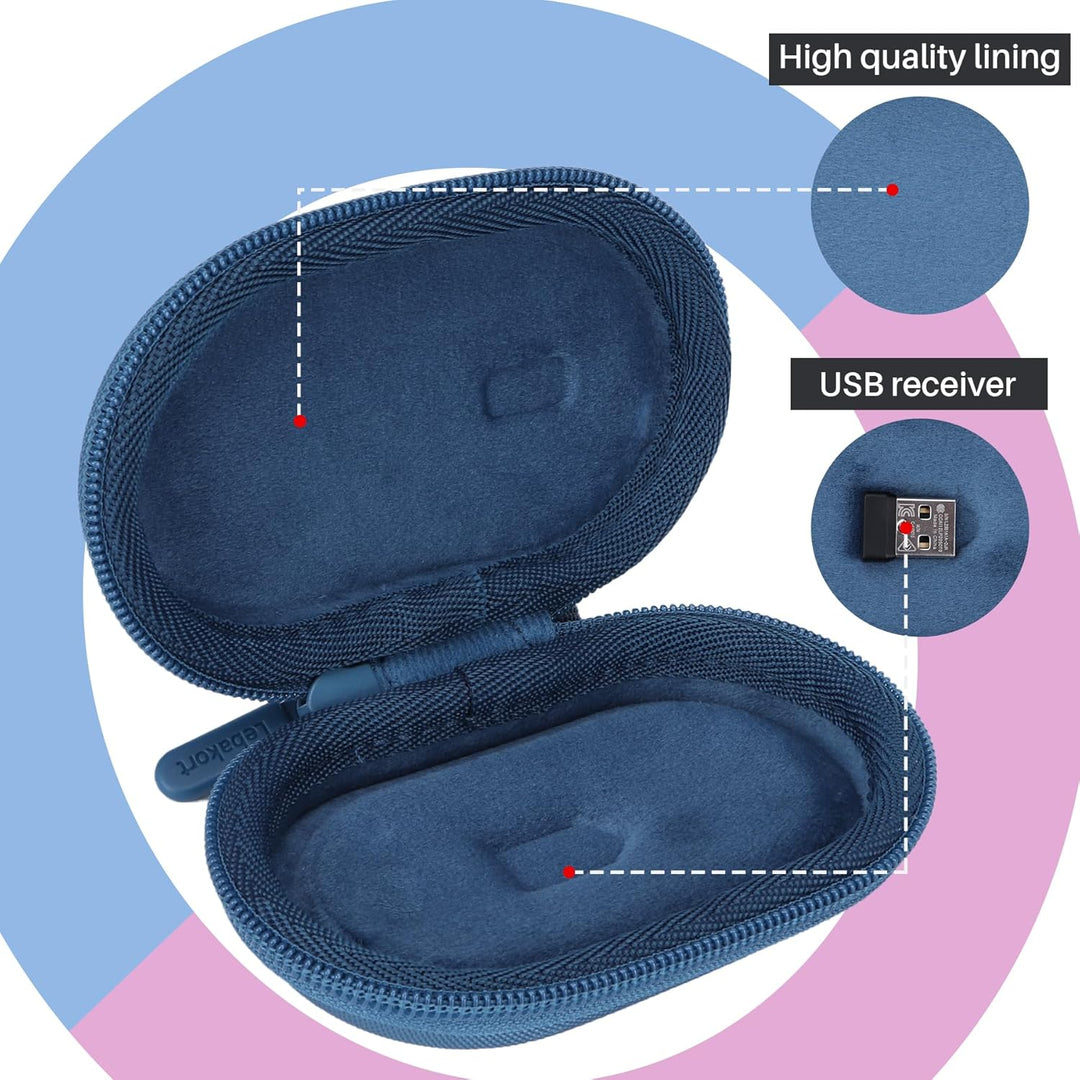 Lebakort Hart Reise Schutz Hülle Etui Tasche für Logitech Pebble Mouse 2 M350s M350 M355 i345 Schlan