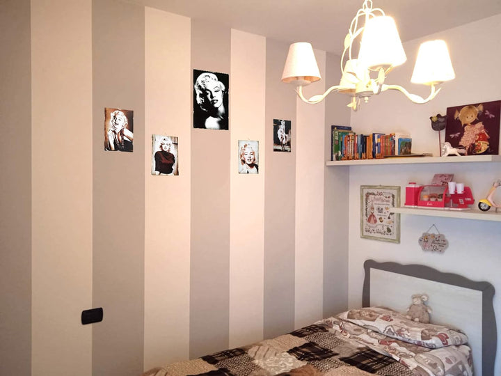 KUSTOM ART Set 5 Bilder im Vintage-Stil, berühmte Schauspieler, Marilyn Monroe, zum Sammeln, Druck a