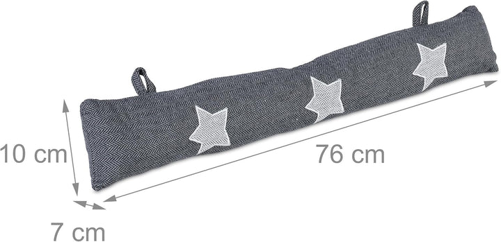Relaxdays Zugluftstopper, Windstopper Tür & Fenster, weiche Türschlange, Sandfüllung, Kälteschutz, 7