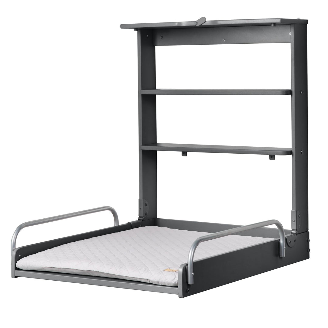 roba Wandwickelregal + Wickelauflage roba Style grau - Klappbar & platzsparendes Wickelregal zur Wan