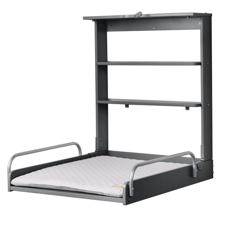 roba Wandwickelregal + Wickelauflage roba Style grau - Klappbar & platzsparendes Wickelregal zur Wan
