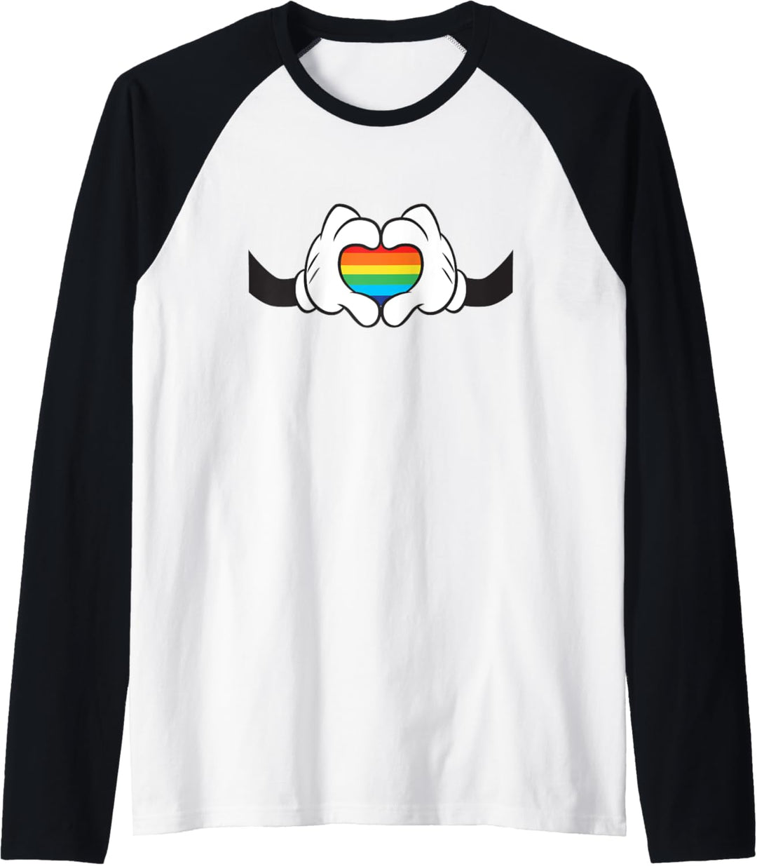 Disney Mickey Mouse Rainbow Hands Raglan