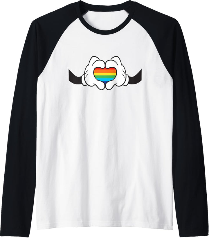 Disney Mickey Mouse Rainbow Hands Raglan