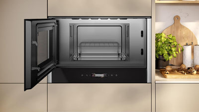 NEFF NL4GR31N1 Einbau-Mikrowelle N70, Integrierbare Mikrowelle mit Grill 40 x 60cm, Full Touch TFT-D