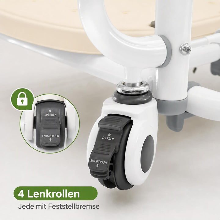 Trittstufe mit Haltegriff 2 Stufen Badewannenstufe, Weiss, Weiss