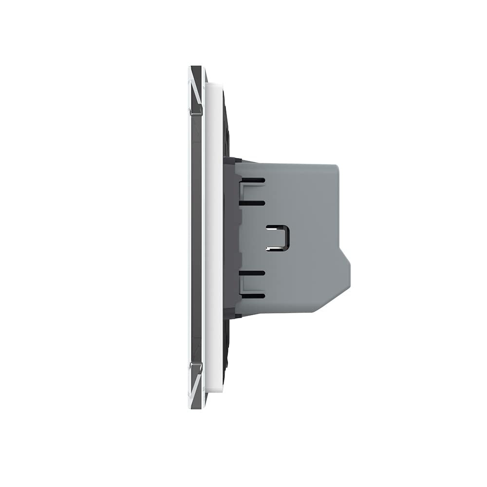 Livolo dimmbarer Wechselschalter Kreuzschalter Dimmer Lichtschalter mit Glasblende in Weiss