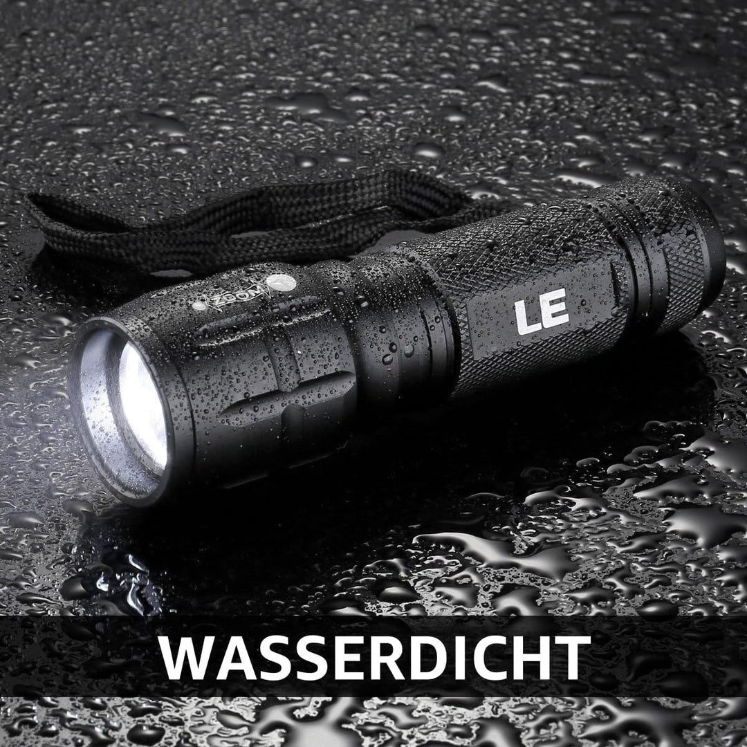 LE LED Taschenlampe, LE1000 Leistungsstarke Hand-Taschenlampe, super hell, Taschenformat, leicht, An
