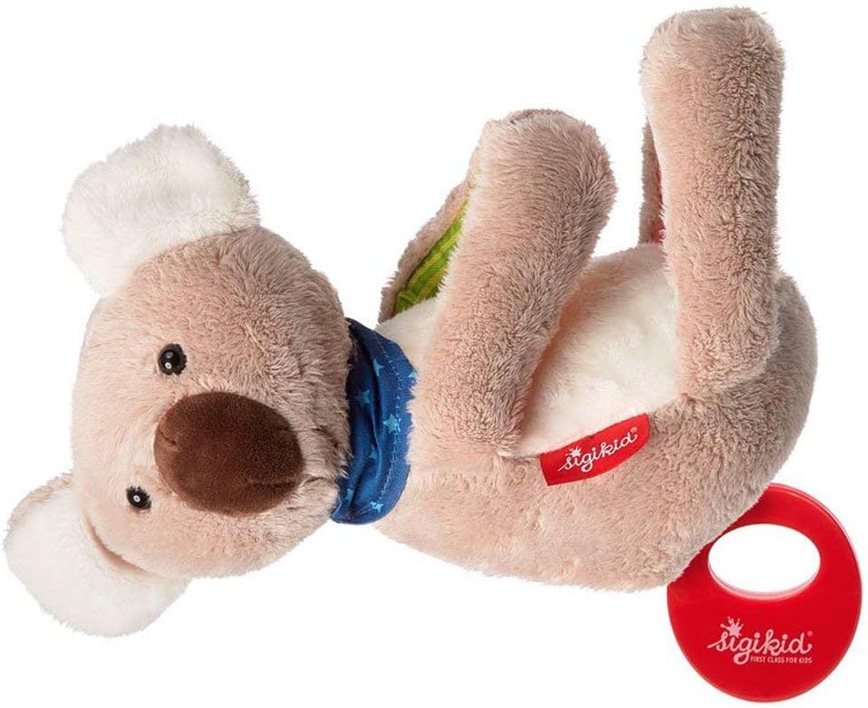 SIGIKID 42416 Hängespieluhr Koala Musik Mädchen und Jungen Babyspielzeug empfohlen ab Geburt grau Gr
