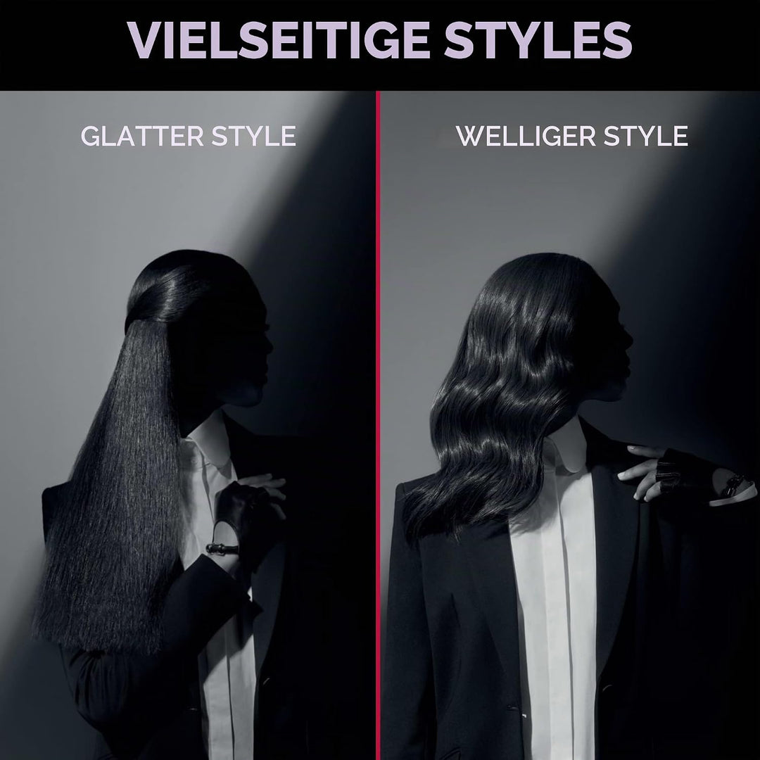 Rowenta x KARL LAGERFELD SF411L Extra Liss Haarglätter, grosse Oberfläche, 6 Temperaturen, schnelle