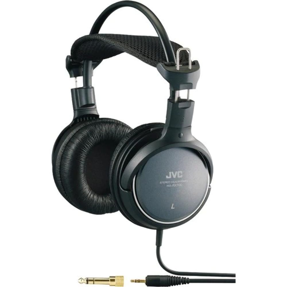 JVC HA-RX700 Stereokopfhörer (105 dB, 1500 mW) schwarz, Schwarz
