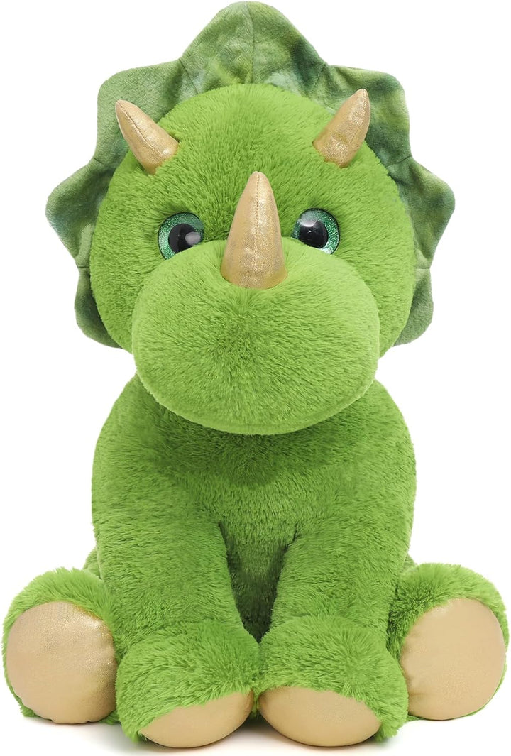 MorisMos Weich gefülltes Triceratops Plüschtier für Kinder, Riesen Dinosaurier Kuscheltier, 62cm Din