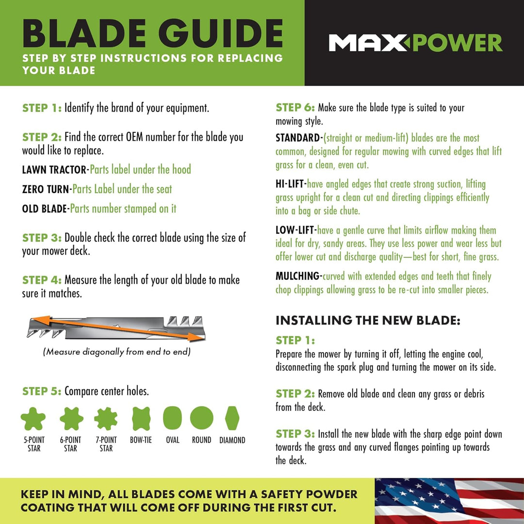 MAXPOWER 561532XB Mulch-Set für 106,7 cm (42 Zoll) Cut MTD, Cub Cadet, Troy-Bilt Rasenmäher, ersetzt