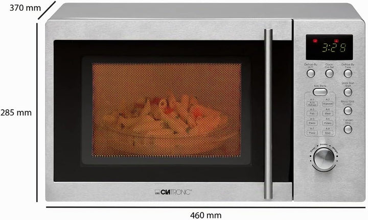 Clatronic® Mikrowelle mit Grill | 1000 Watt | platzsparende Mikrowelle Unterbau | 20L Garraum | Mikr