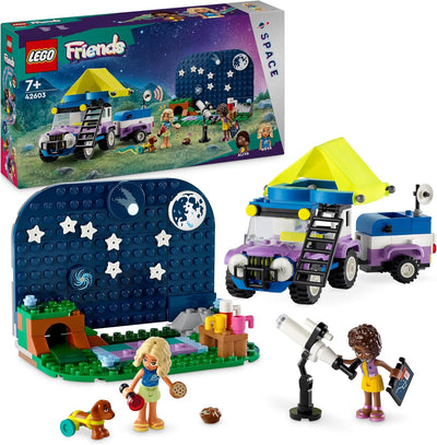 LEGO Friends Sterngucker-Campingfahrzeug Set mit Geländewagen-Auto und Spielzeug-Teleskop & Friends