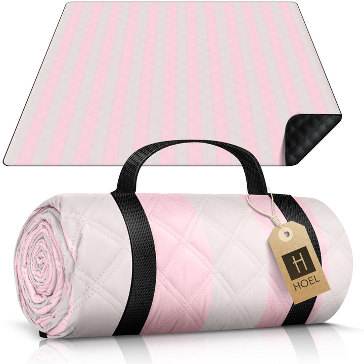 HOEL Picknickdecke 200x200 cm wasserabweisend + isoliert - Strandmatte gepolstert XXL - Picknickdeck