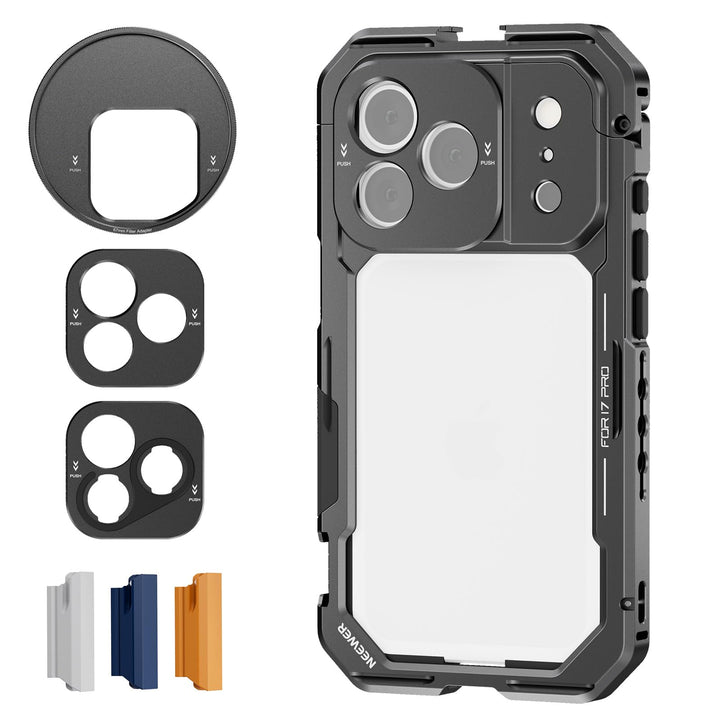 NEEWER Phone Käfig Cage Kompatibel mit iPhone 17 Pro, Schnellwechsel Video Rig Handy Stabilisator Zu