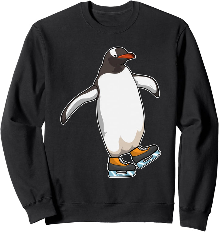 Pinguin Eislaufen Schlittschuhe Wintersport Sweatshirt