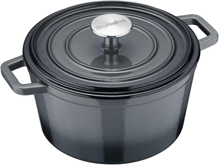 Berndes Bräter B.iron 2,5L mit Deckel - 20 cm - Gusseisen mit Emaillebeschichtung - Kochtopf zum Sch
