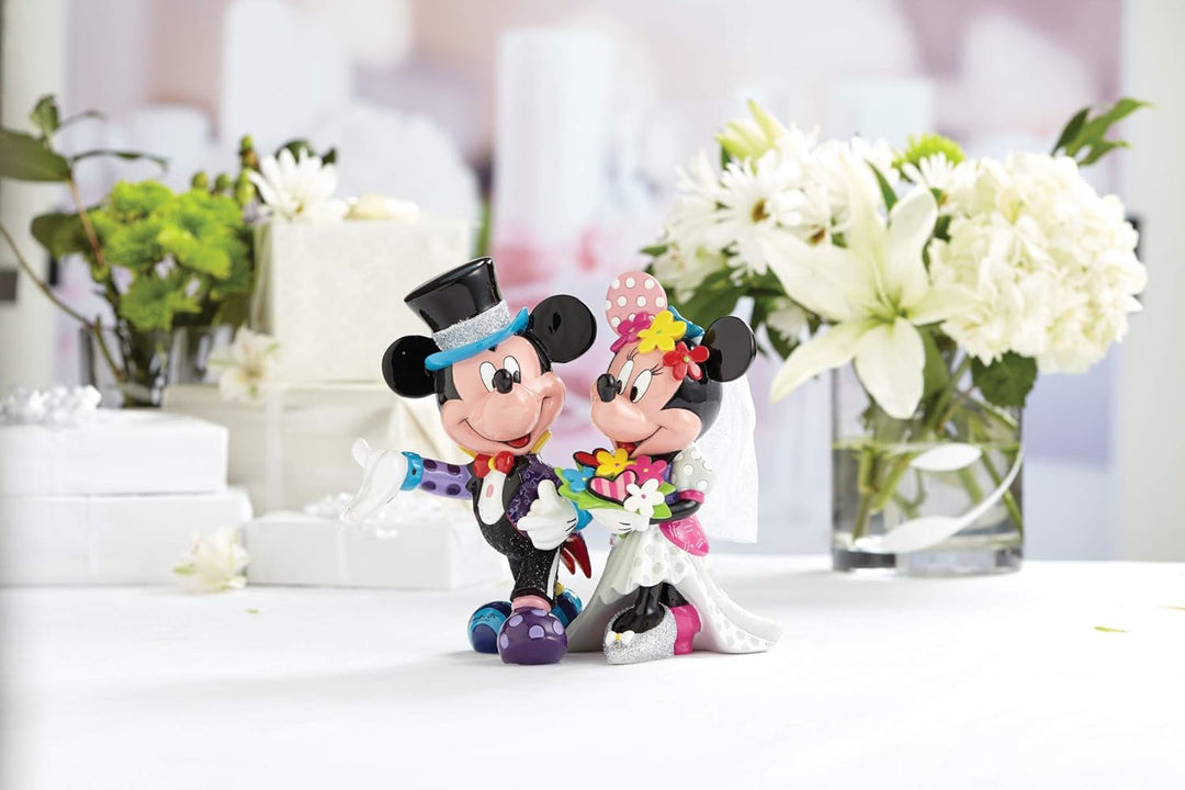 Disney 4058179 Figur Britto Mickey and Minnie Mouse Wedding, Resin, mehrfarbig, 22,2 x 15,9 x 19,7 c