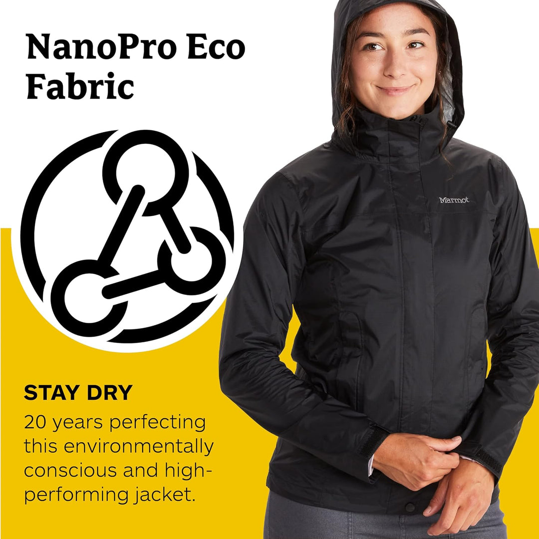 Marmot Damen Wm's PreCip Eco Jacket, Wasserdichte Regenjacke, winddichter Regenmantel, atmungsaktive