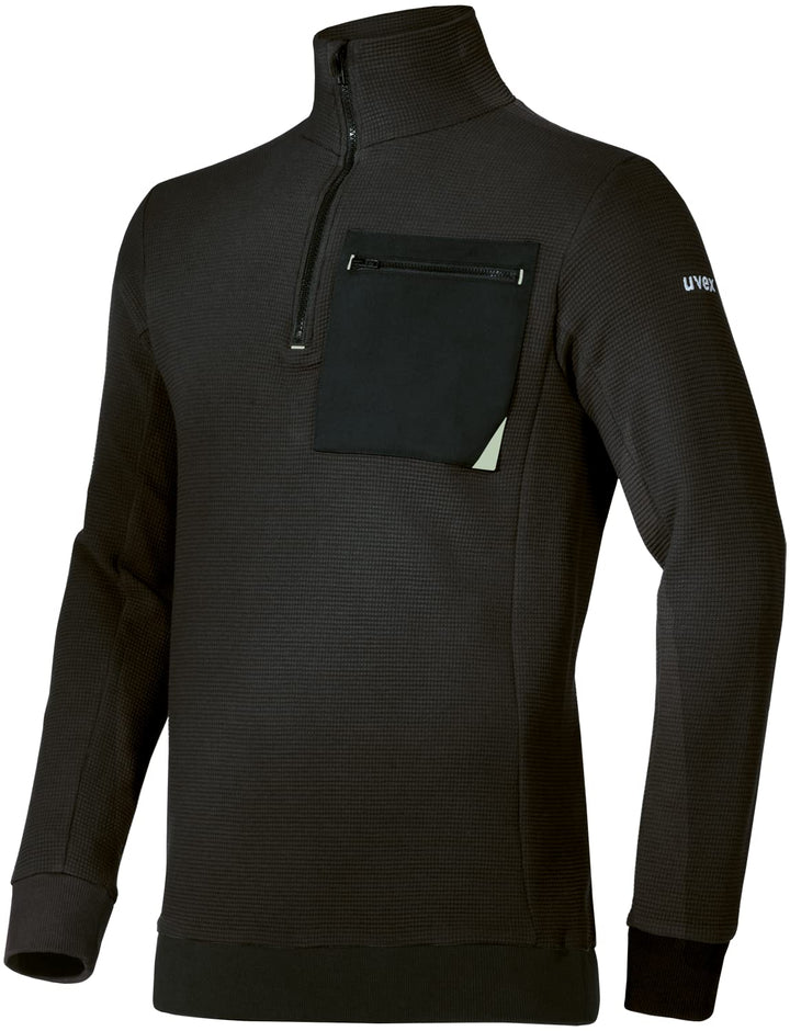 Uvex Tune-Up Herren Arbeitspullover - Robuster Pulli für die Arbeit und Freizeit M Schwarz, M Schwar