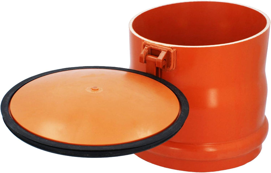 PEŠTAN Froschklappe Rückstauklappe Ø DN 200 mm Orange | Auslaufstück Für HT KG Dränage Rohr Kanal |