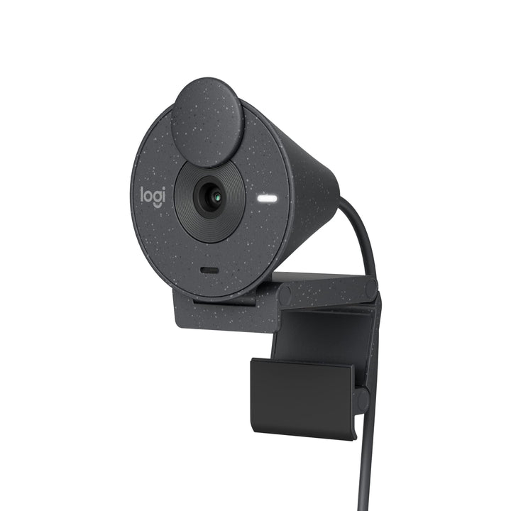Logitech Brio 300 Full HD-Webcam mit Sichtschutz, Mikrofon mit Rauschunterdrückung, USB-C, Zertifizi