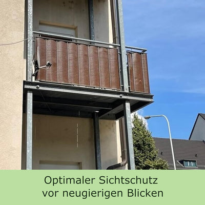 workingHOUSE Terrassen Balkonbespannung 60 cm Höhe - Sichtschutz aus Polyrattan, Sichtschutzstreifen
