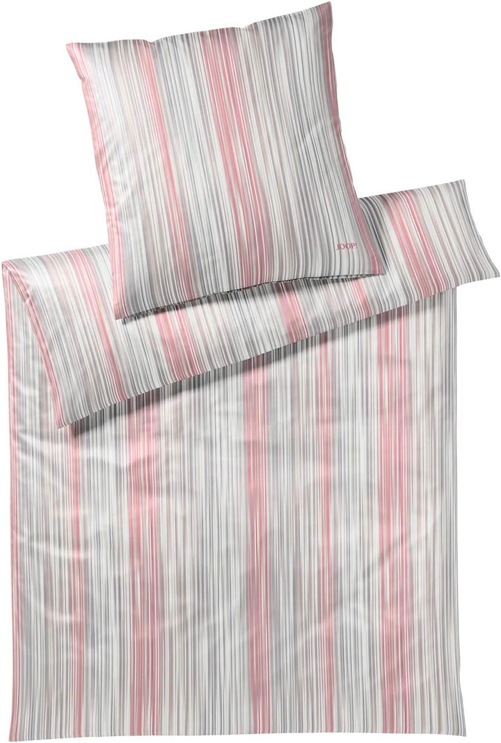 Joop! Bettwäsche Pinstripe Coral 1 Bettbezug 200 x 200 cm + 2 Kissenbezüge 80 x 80 cm, 1 Bettbezug 2
