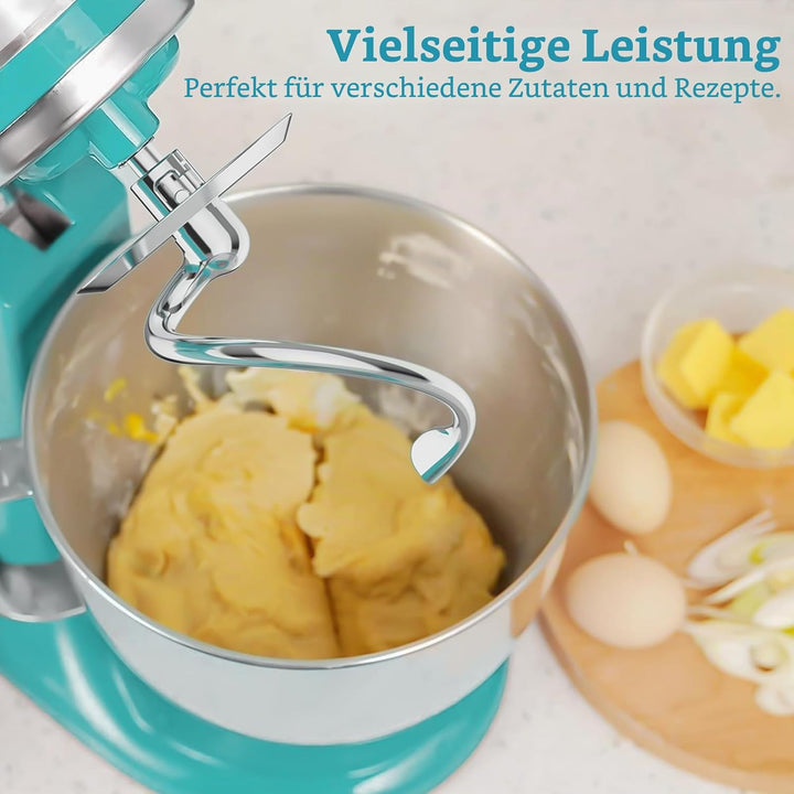 Knethaken aus Edelstahl für KitchenAid Standmixer, passend für 4,5–5 Qt Kippkopf-Standmixer-Aufsätze