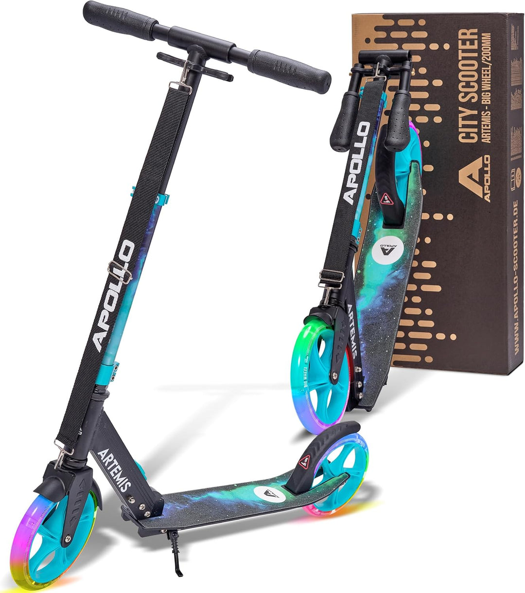 Apollo Artemis City Roller - Höhenverstellbarer Scooter für Kinder, Teens und Erwachsene, Tretroller