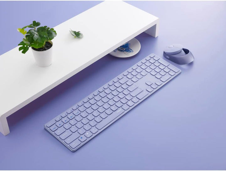 Rapoo 9850M kabelloses Tastatur-Maus Set Wireless Deskset 1600 DPI Sensor wiederaufladbarer Akku fla