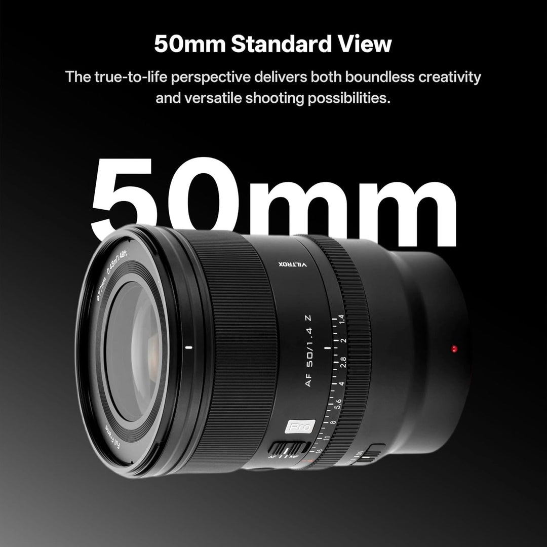 VILTROX 50mm F1.4 Pro Z Objektiv Vollformat Autofokus Lichtstarke Festbrennweite mit Hyper VCM Motor