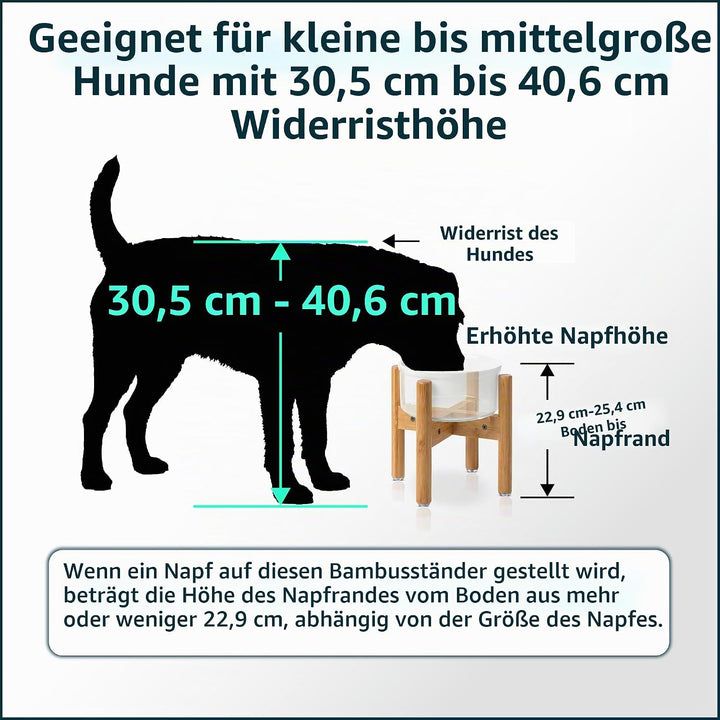 Hundenapfständer – erweiterbare Grösse für 15,2-20,3 cm Durchmesser kleine und mittelgrosse Haustier