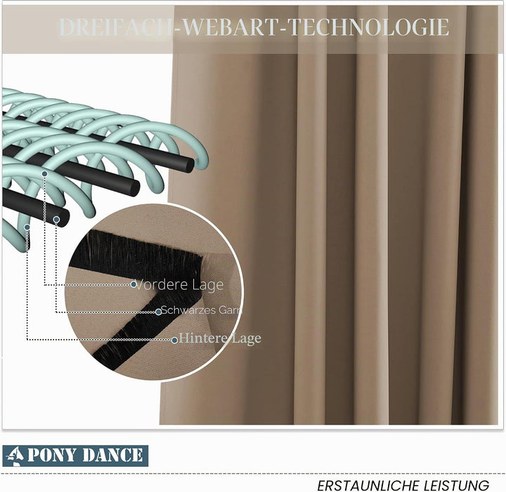 PONY DANCE Gardinen Wohnzimmer Modern Kurz 2 Stücke H 114 x B 132 cm Scheibengardine Blickdicht Verd